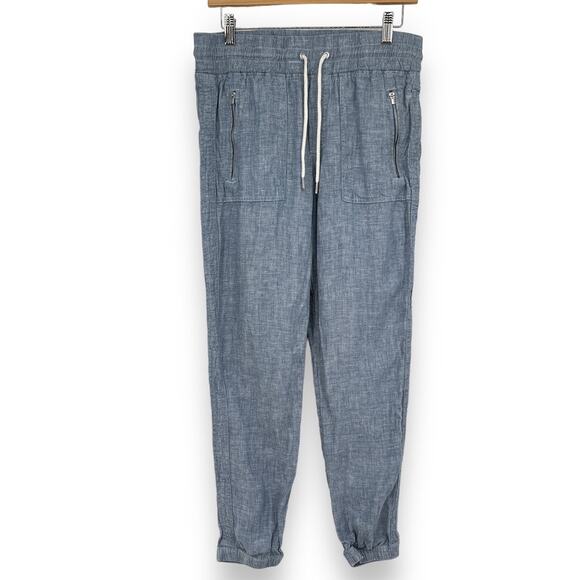 Athleta Cabo Linen Jogger Light Blue Women's 6 Comfy Athletic Beach Coastal - Picture 3 of 9